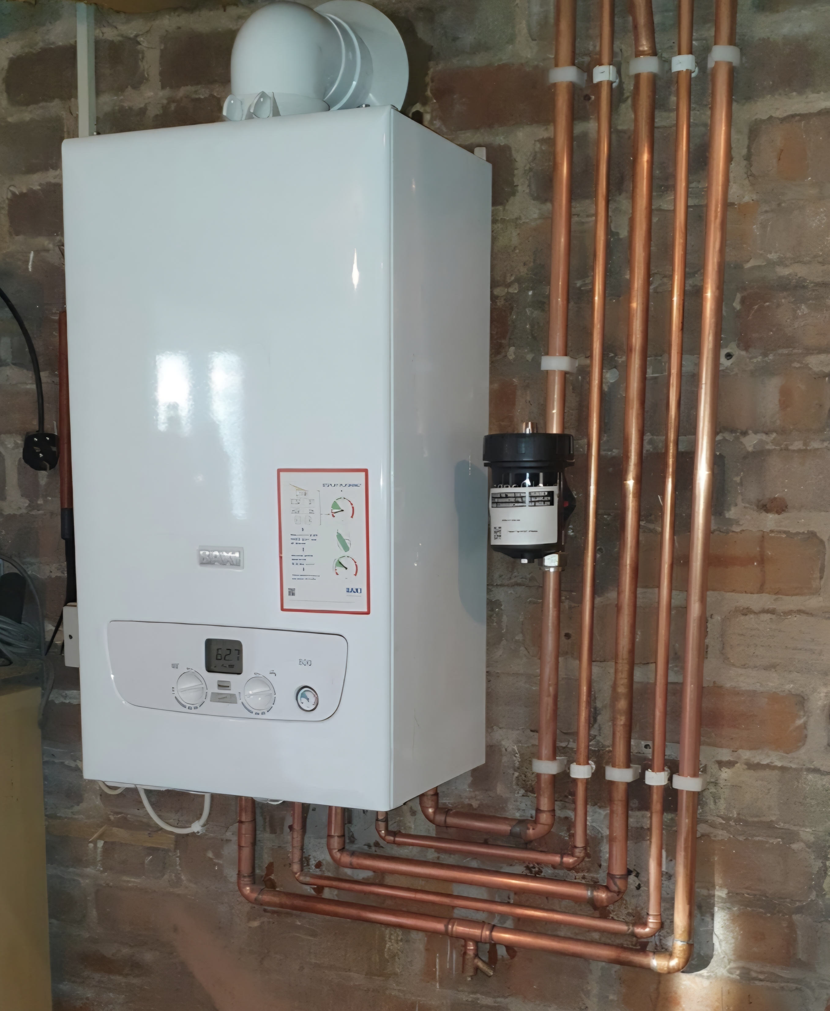 Boiler installation with full copper pipework