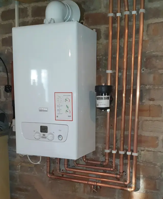 Boiler installation with full copper pipework